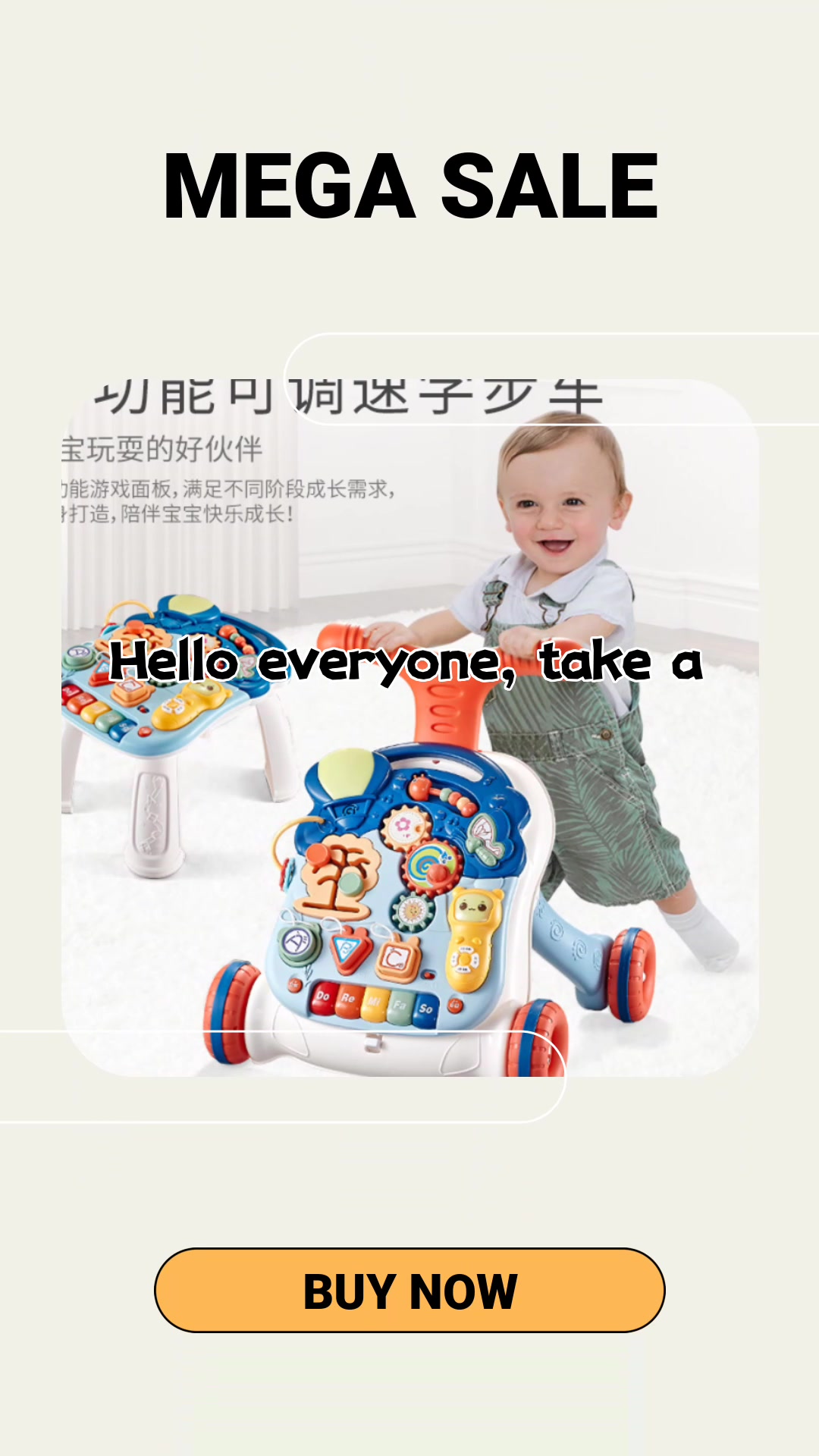 Cross-border walking AIDS, children's toys, one-piece delivery for babies, strollers, baby walkers, multi-functional anti-rollover for infants