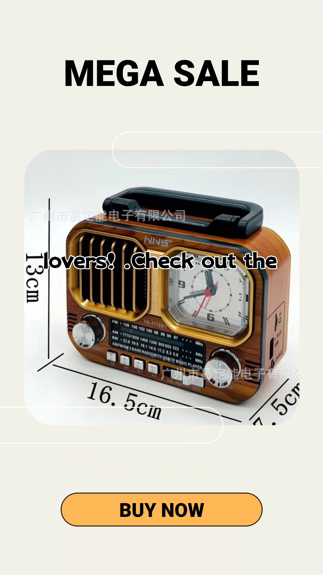 ELETREE NS-7116BT New vintage Bluetooth speaker for portable AM/FM/ multi-functional handheld home use